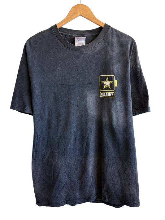 Vintage Y2K Faded Army of One Military Graphic Tee Size XL