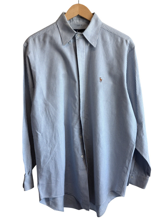 Vintage Polo Ralph Lauren Striped Oxford Button Up Shirt Size XL