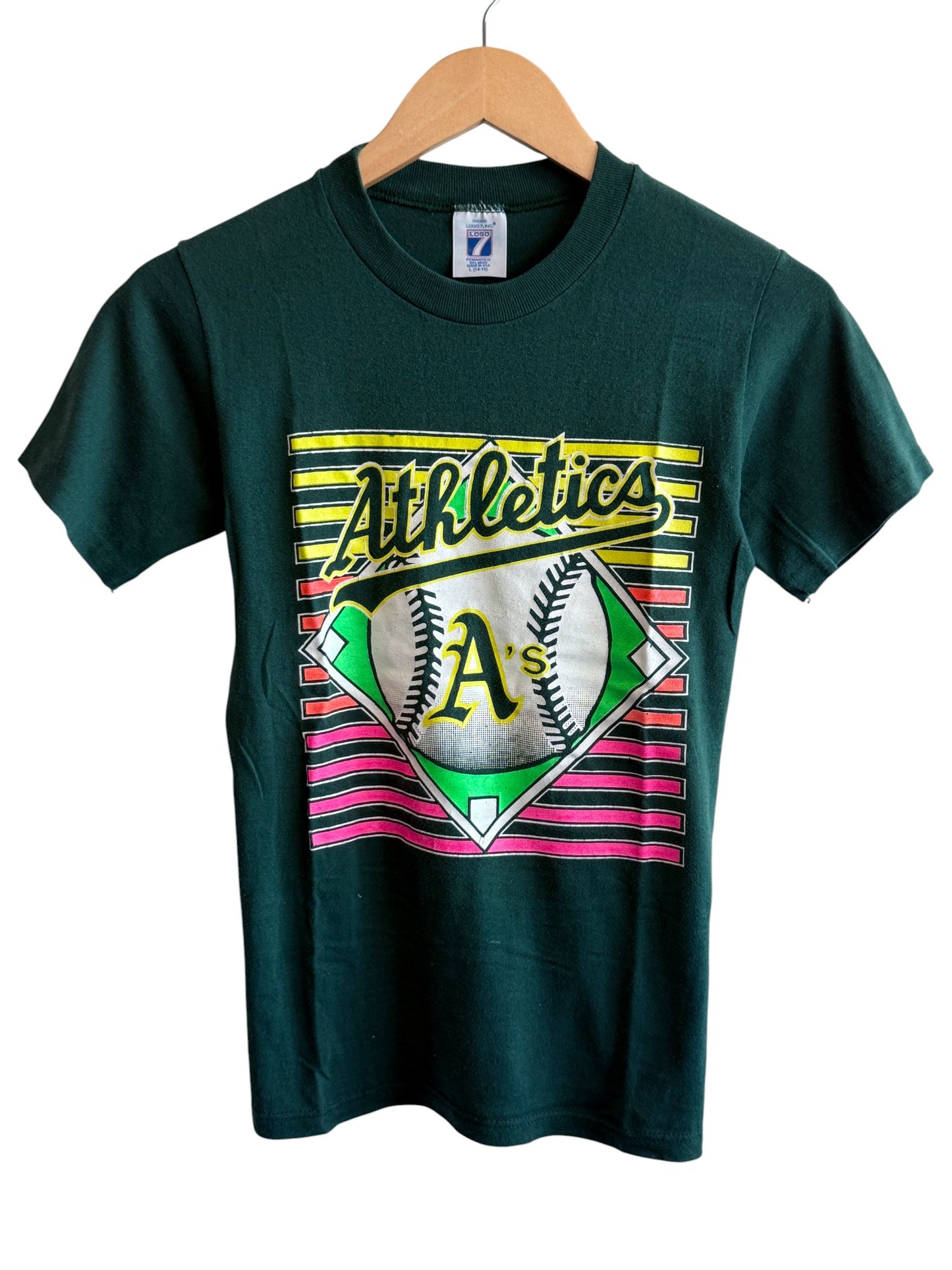 Vintage 90's Logo Athletic Oakland Athletics Baseball Tee Size Small