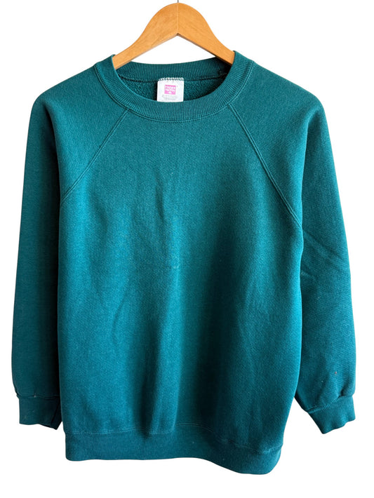 Vintage 90's Hanes Her Way Women's Blank Green Sweater Size Large