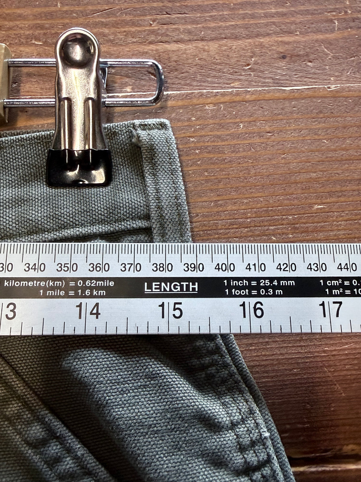 Carhartt Olive Green Dungaree Fit Carpenter Pants Size 31x27