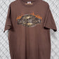 Harley Davidson Wasilla Alaska Brown Biker Graphic Tee Size XL