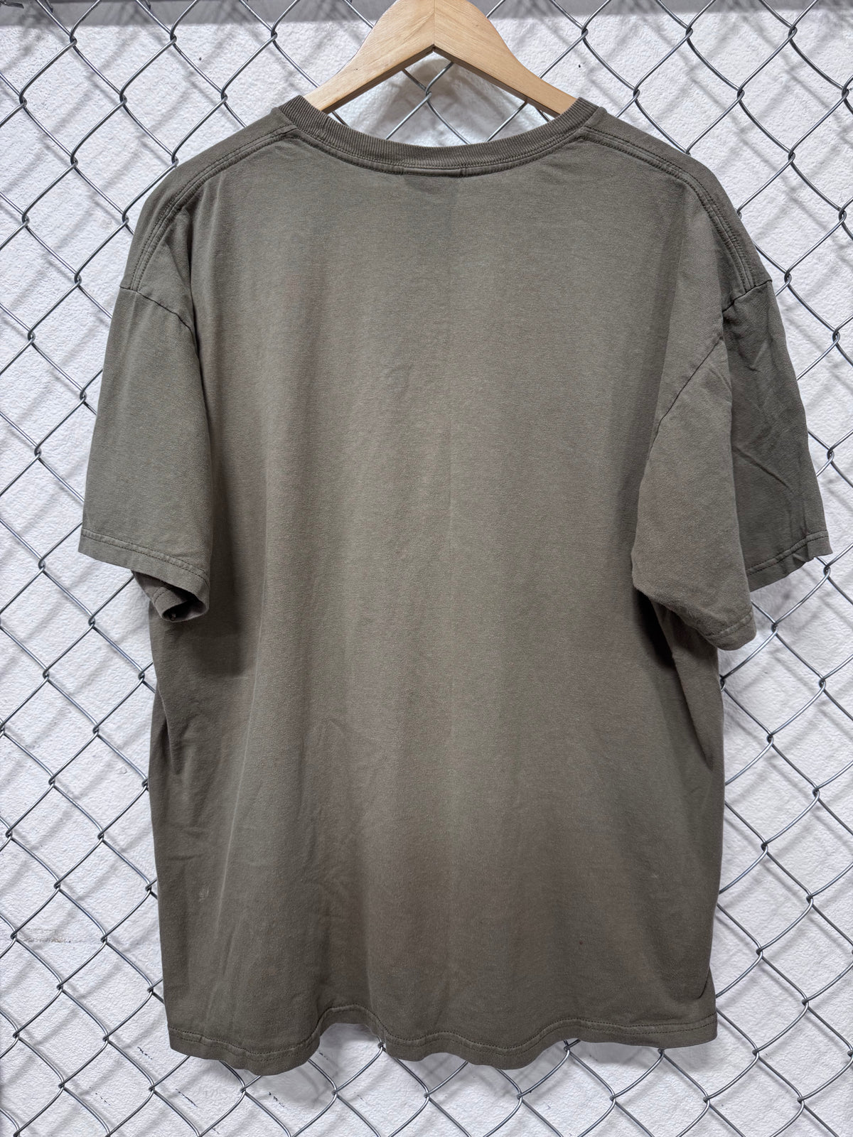 Y2K Nike Small Swoosh Stripe Logo Brown Tee Size XL