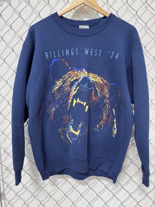 Vintage 90's Billings West Class of 74 Bears Sweater Size Large