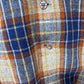 Vintage 70's Montgomery Ward JC Penney Plaid Western Shirt Size Large
