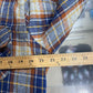 Vintage 70's Montgomery Ward JC Penney Plaid Western Shirt Size Large