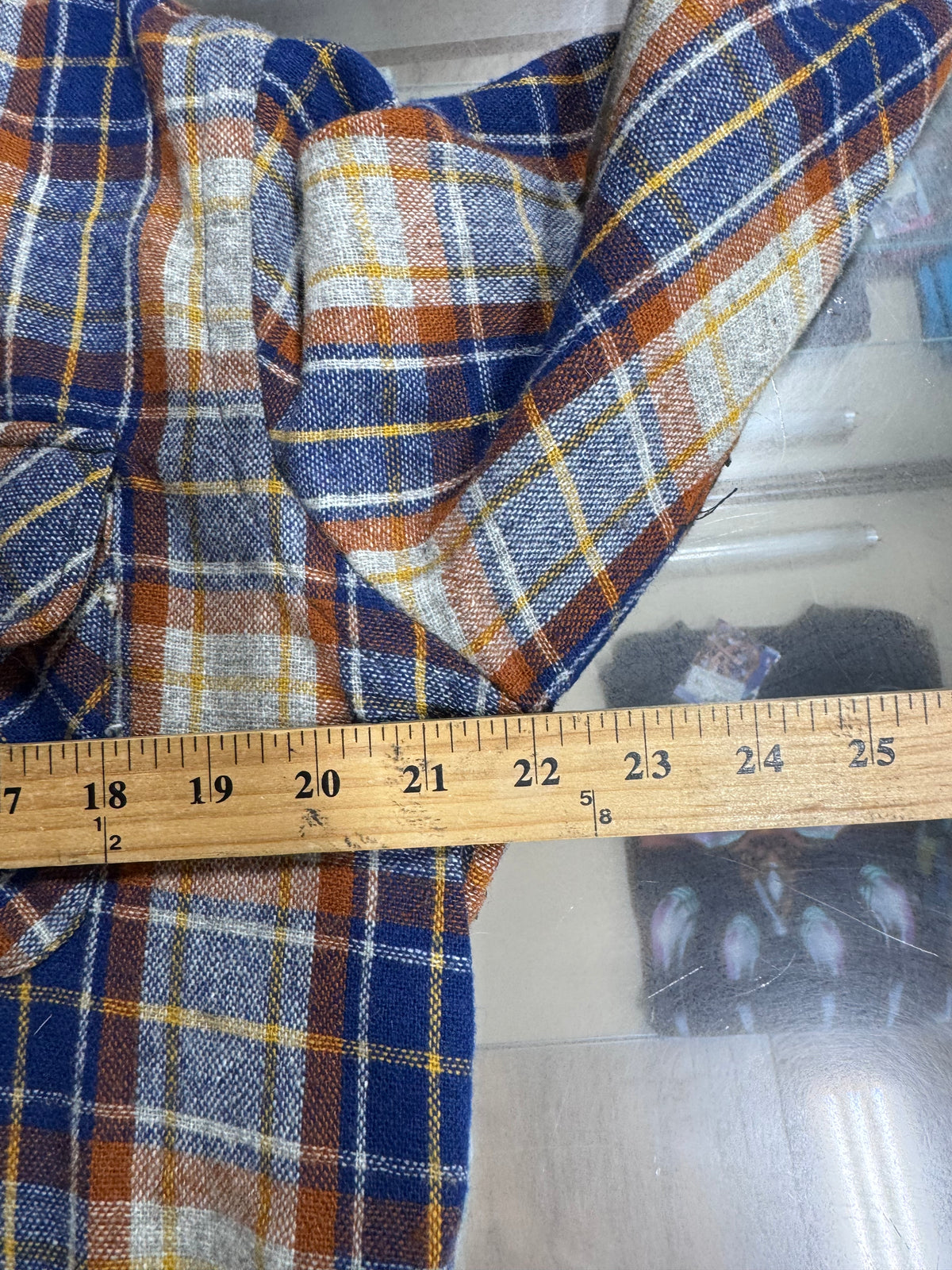 Vintage 70's Montgomery Ward JC Penney Plaid Western Shirt Size Large