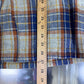 Vintage 70's Montgomery Ward JC Penney Plaid Western Shirt Size Large