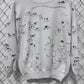 Vintage 90's Farm Animals All Over Print White Crewneck Sweater Size XL