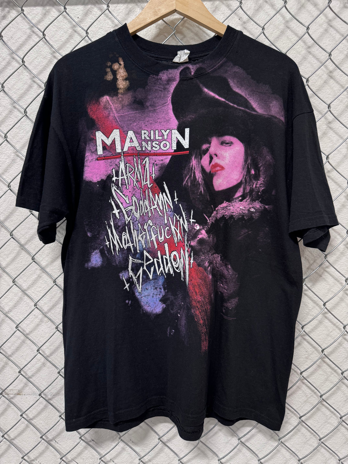 Y2K Marilyn Manson We're From America Band Tour AOP Tee Size XL