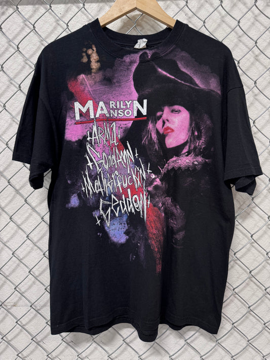 Y2K Marilyn Manson We're From America Band Tour AOP Tee Size XL