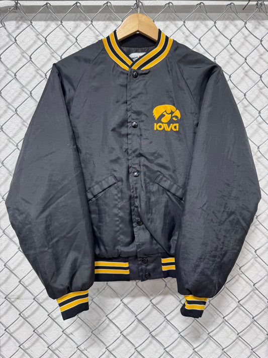 Vintage 80's King Louie Iowa Hawkeyes Collegiate Bomber Jacket Size Small