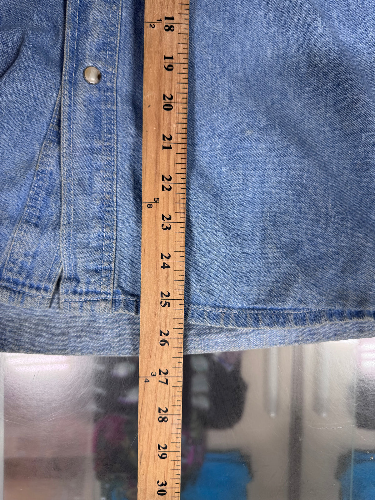 Vintage Rivergold Western Style Denim Button Up Shirt Size Small
