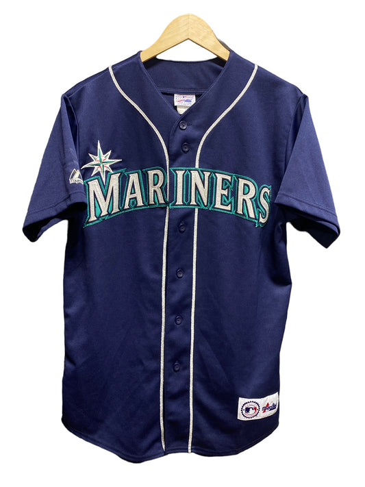 Vintage Majestic Brand Embroidered Seattle Mariners Baseball Jersey Size Medium