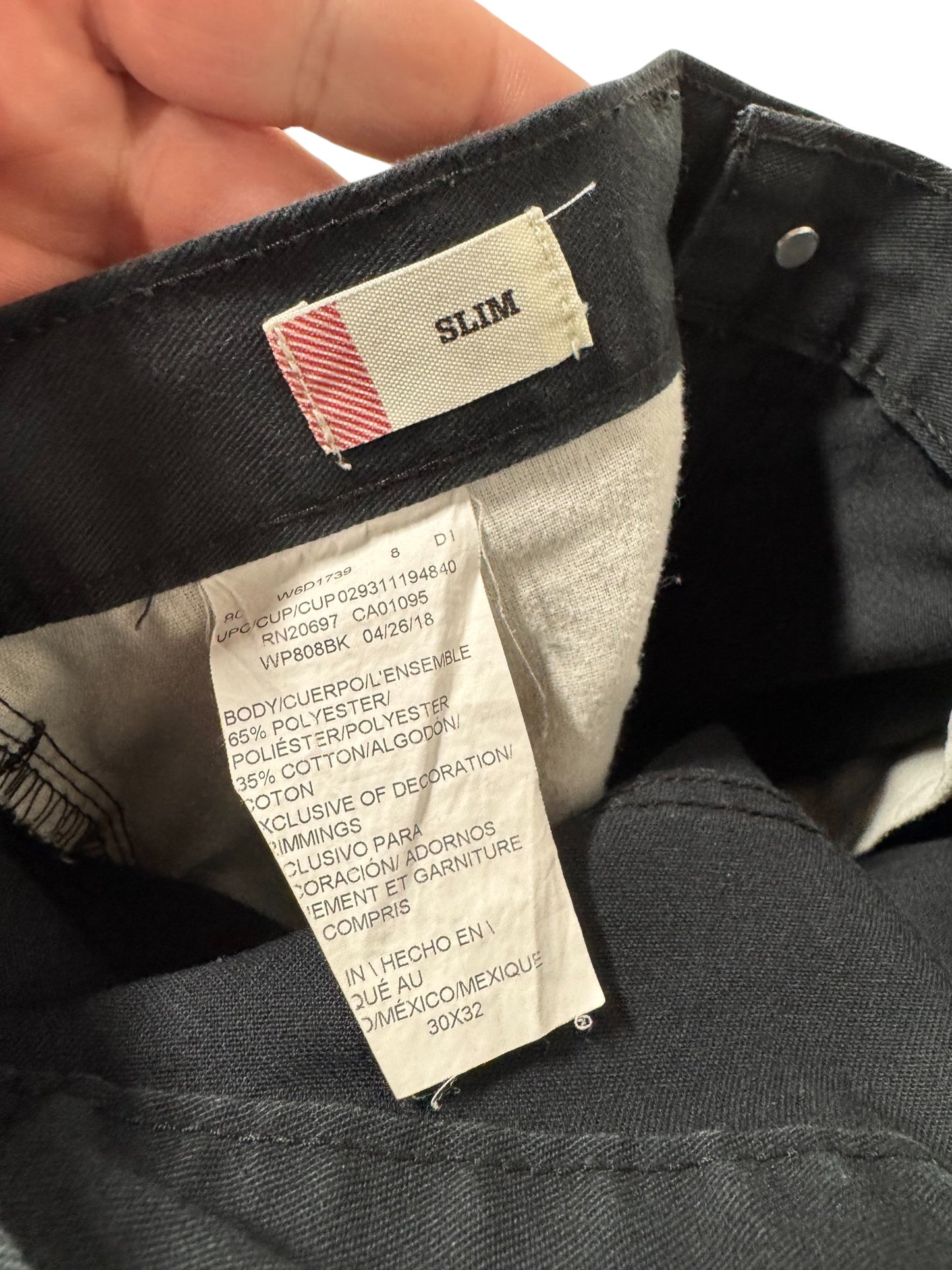 Dickies Slim Fit Black Carpenter Pants Size 32x31