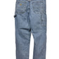 Vintage 90's Lee Denim Cargo Pocket Carpenter Jeans Size 33x33