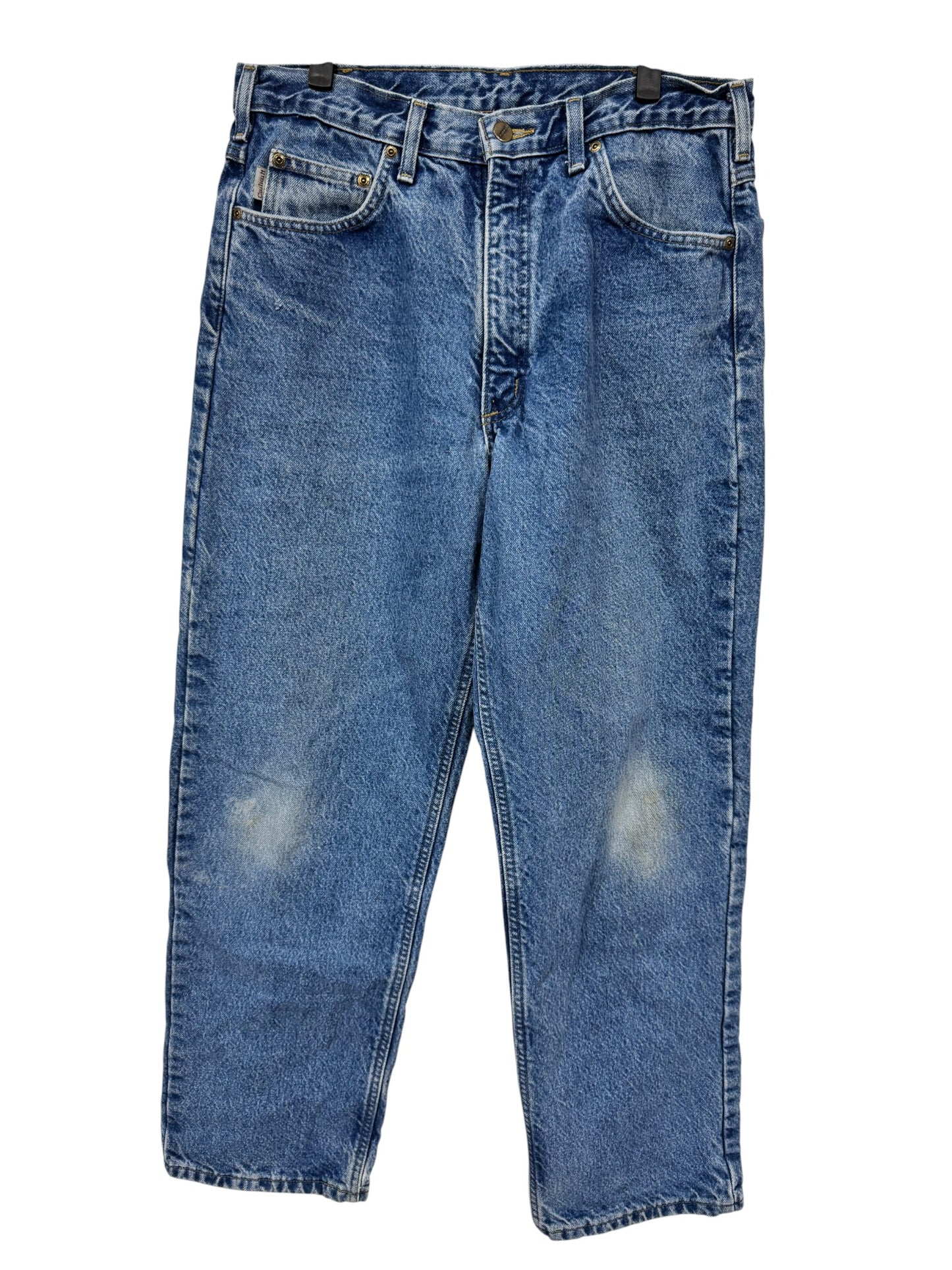 Carhartt Flannel Lined Relaxed Fit Denim Jeans Size 33x29