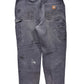 Carhartt Distressed Faded Blue Dungaree Fit Carpenter Pants Size 35x32