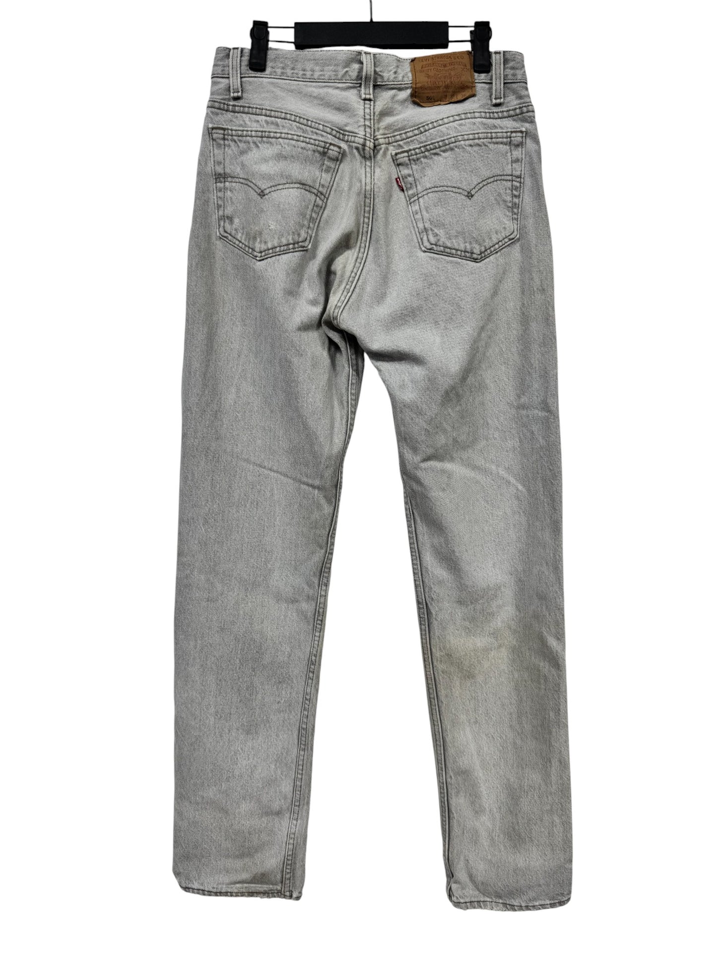 Vintage 90's Levi's 501 Made in USA Grey Denim Jeans Size 30x33