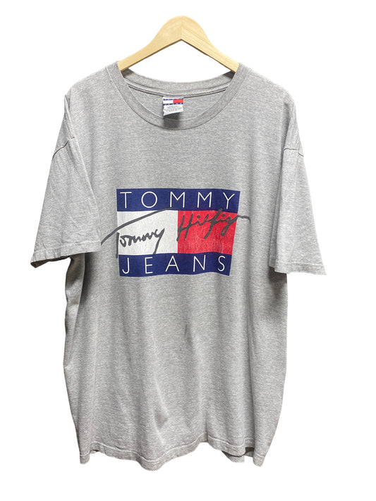Vintage 90's Tommy Hilfiger Big Logo Flag Tee Size Large