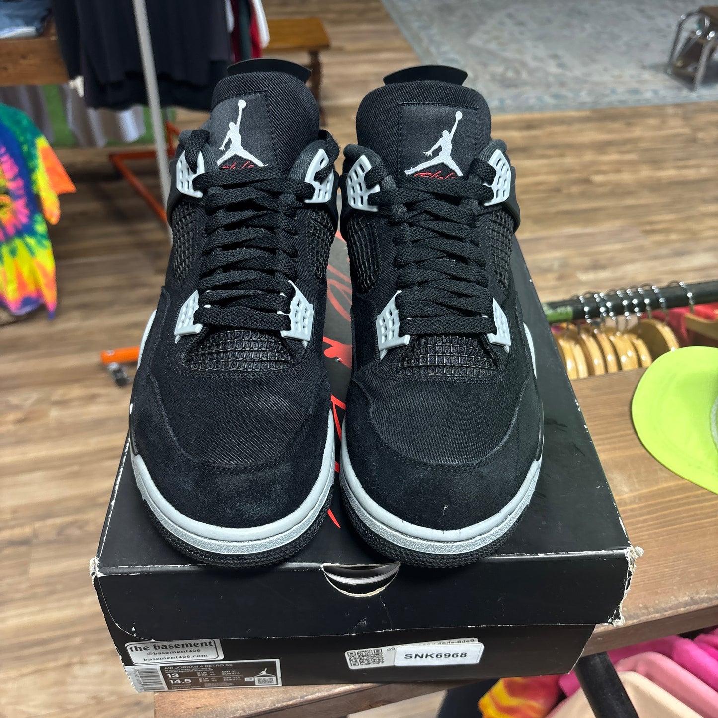 Jordan 4 'Black Canvas' Size 13
