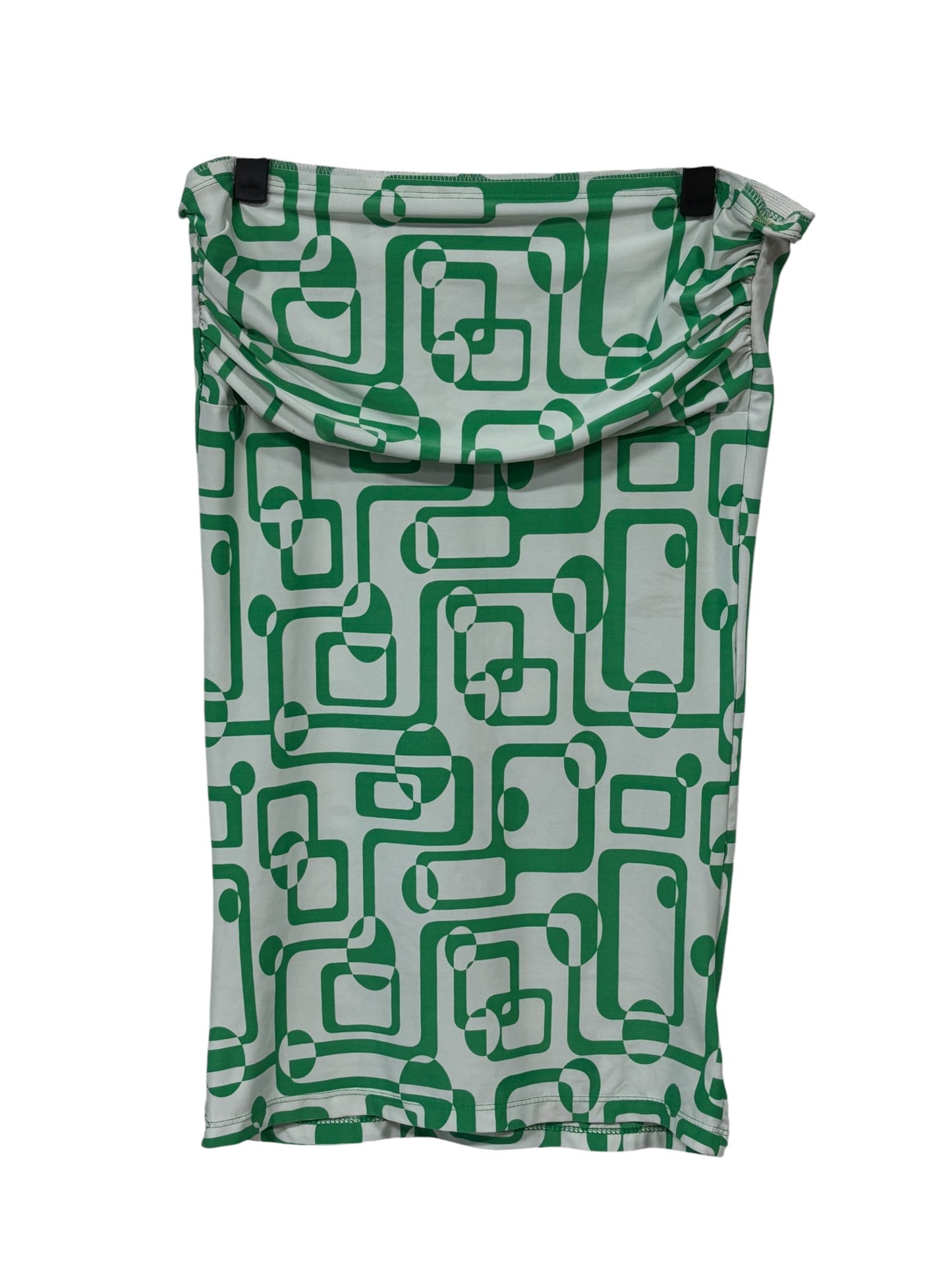 Vintage 90's Women's Abstract Shapes Green Skirt Size XL