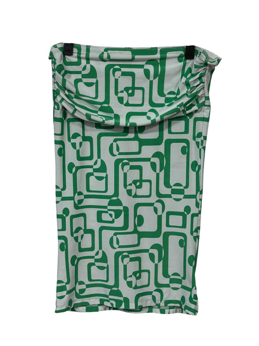 Vintage 90's Women's Abstract Shapes Green Skirt Size XL