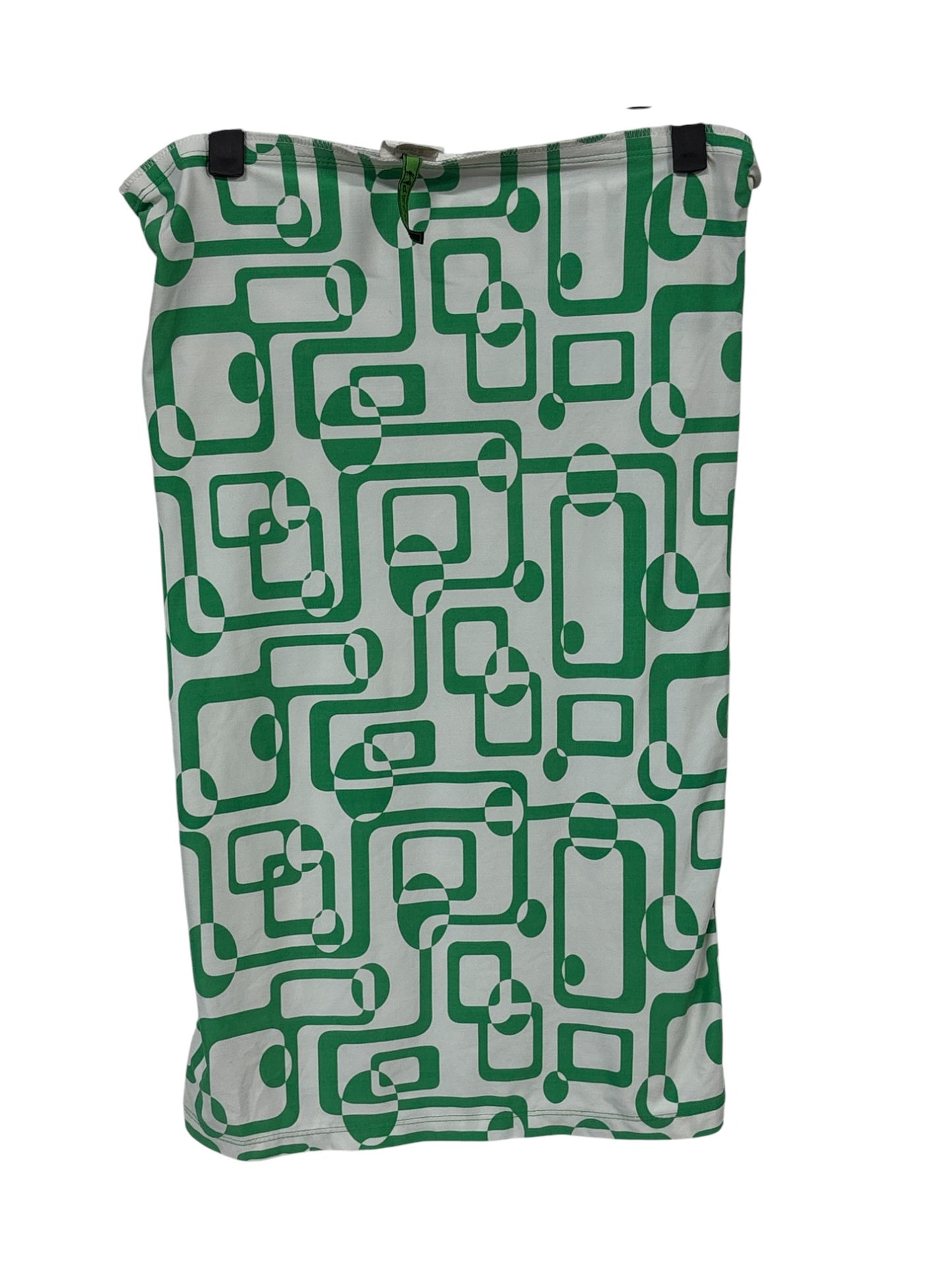 Vintage 90's Women's Abstract Shapes Green Skirt Size XL