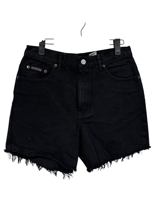 Vintage Calvin Klein Women's Black Denim Shorts Size 28
