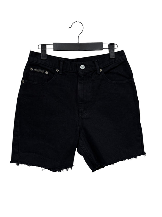 Vintage Calvin Klein Women's Black Denim Shorts Size 28