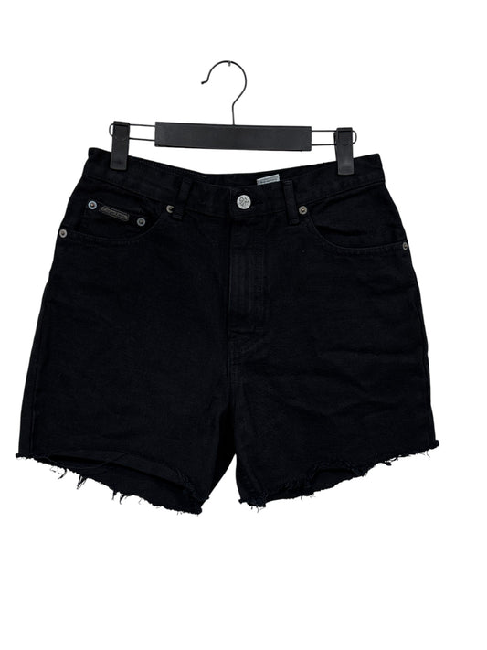 Vintage Calvin Klein Women's Black Denim Shorts Size 28