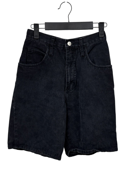 Vintage 90's No Excuses Women's Black Denim Shorts Size 24