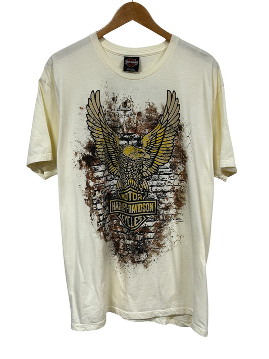 Harley Davidson Y2K Big Print Biker Graphic Tee Size XL