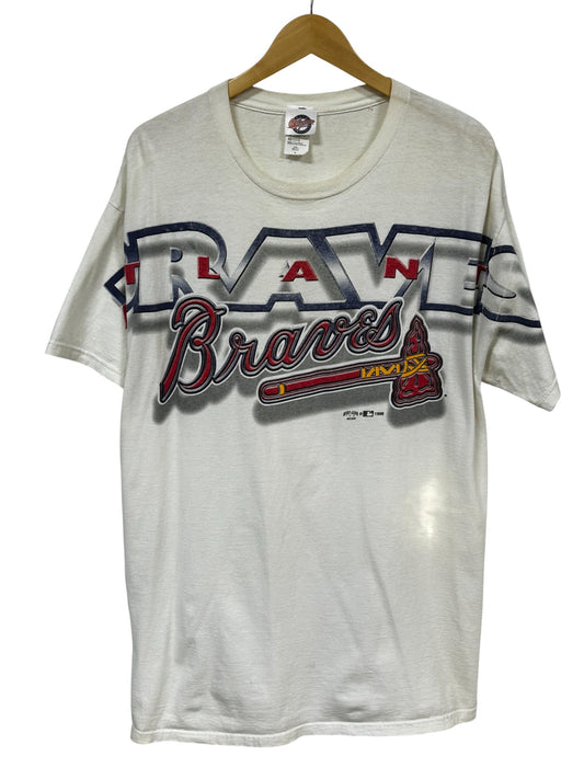 Vintage 1998 Atlanta Braves Big Print Baseball Graphic Tee Size XL