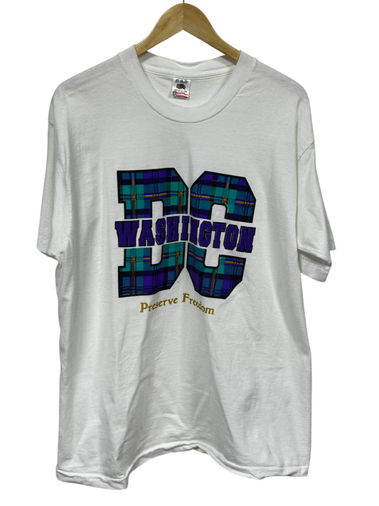 Vintage 90's Washington DC Preserve Freedom Graphic Tee Size XL