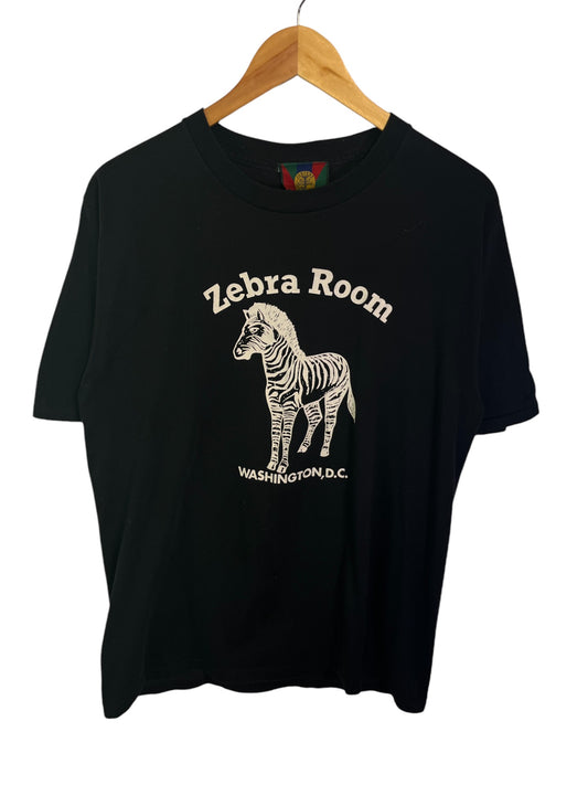 Vintage 90's Zebra Room Washington DC Graphic Tee Size Large