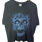 Vintage Y2K Blue Skull Big Print Graphic Tee Size XL
