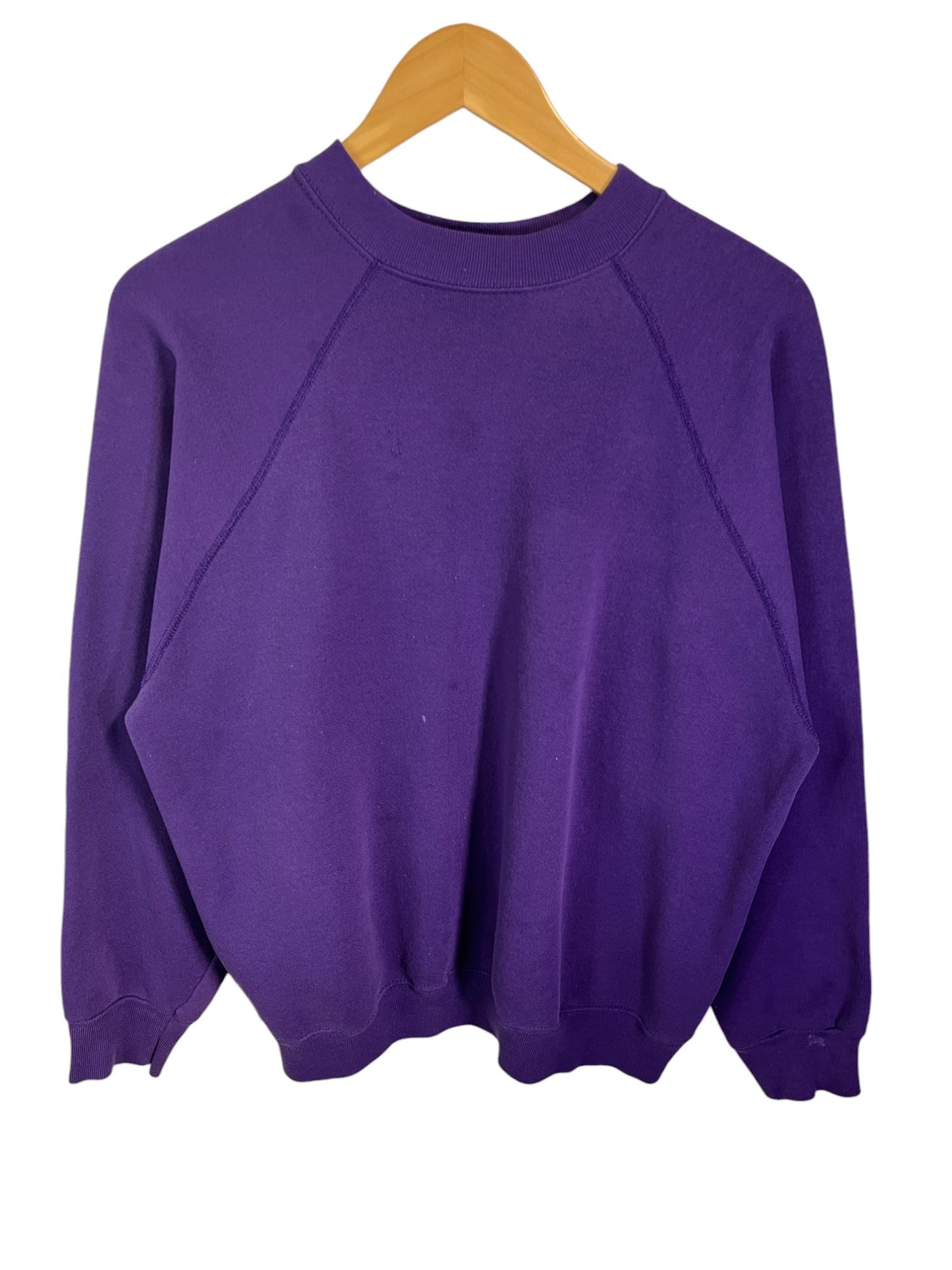 Vintage 90's Purple Blank Crewneck Sweater Size Medium