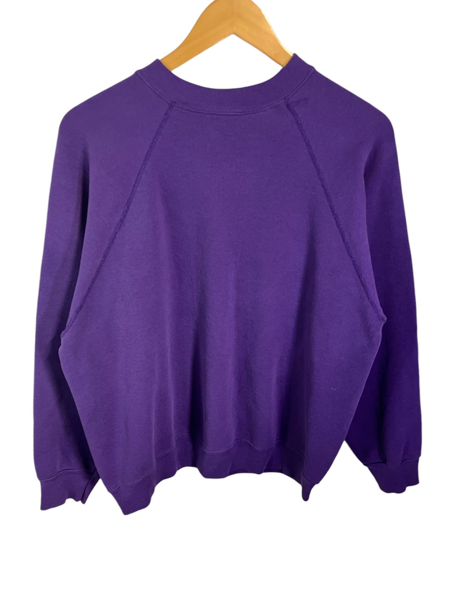 Vintage 90's Purple Blank Crewneck Sweater Size Medium