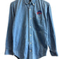Vintage 90's Planet Hollywood Denim Button Up Shirt Size Small