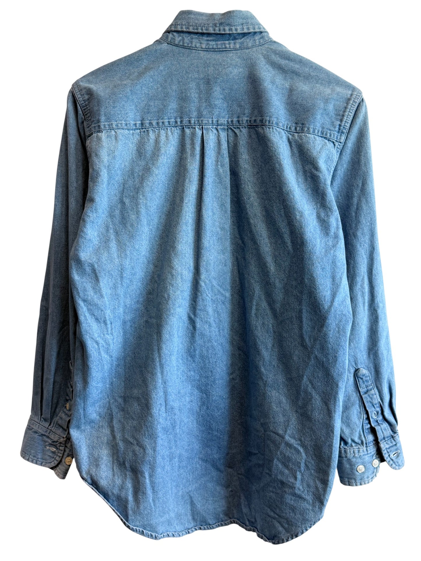 Vintage 90's Planet Hollywood Denim Button Up Shirt Size Small