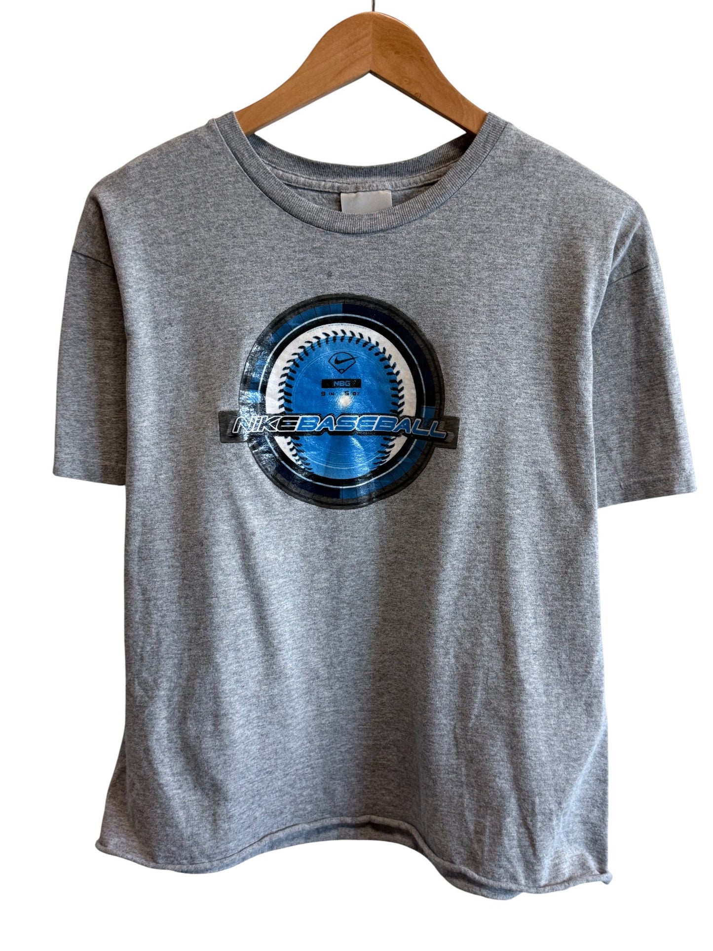 Vintage Y2K Nike Baseball Swoosh Graphic Tee Size Small (Youth XL)