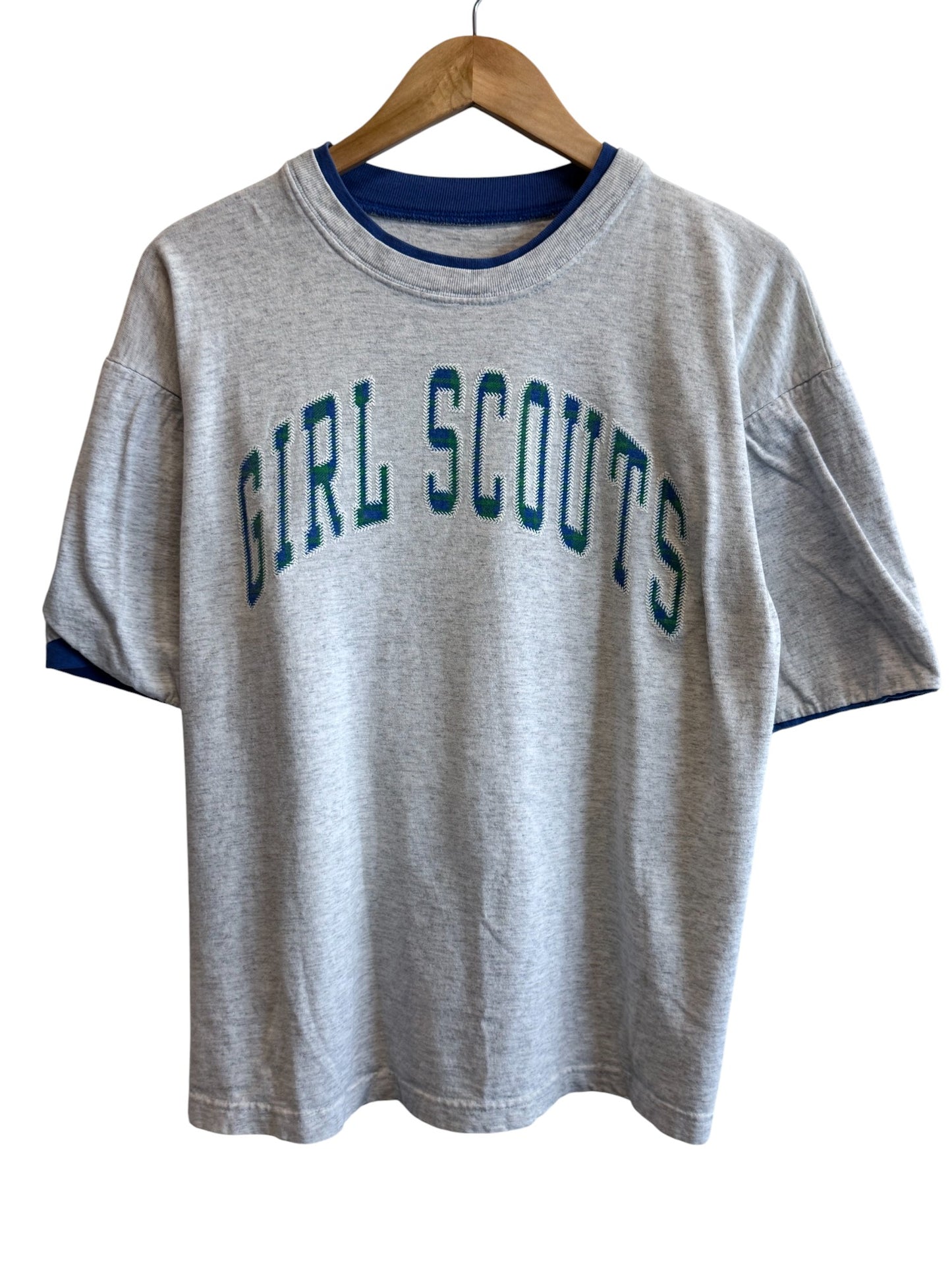 Vintage 90's Girl Scouts Grey Tee Size Large