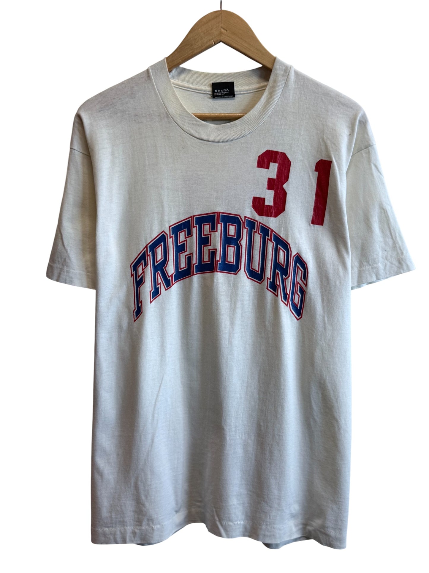Vintage 90's Freeburg #31 Mueth Graphic Tee Size XL