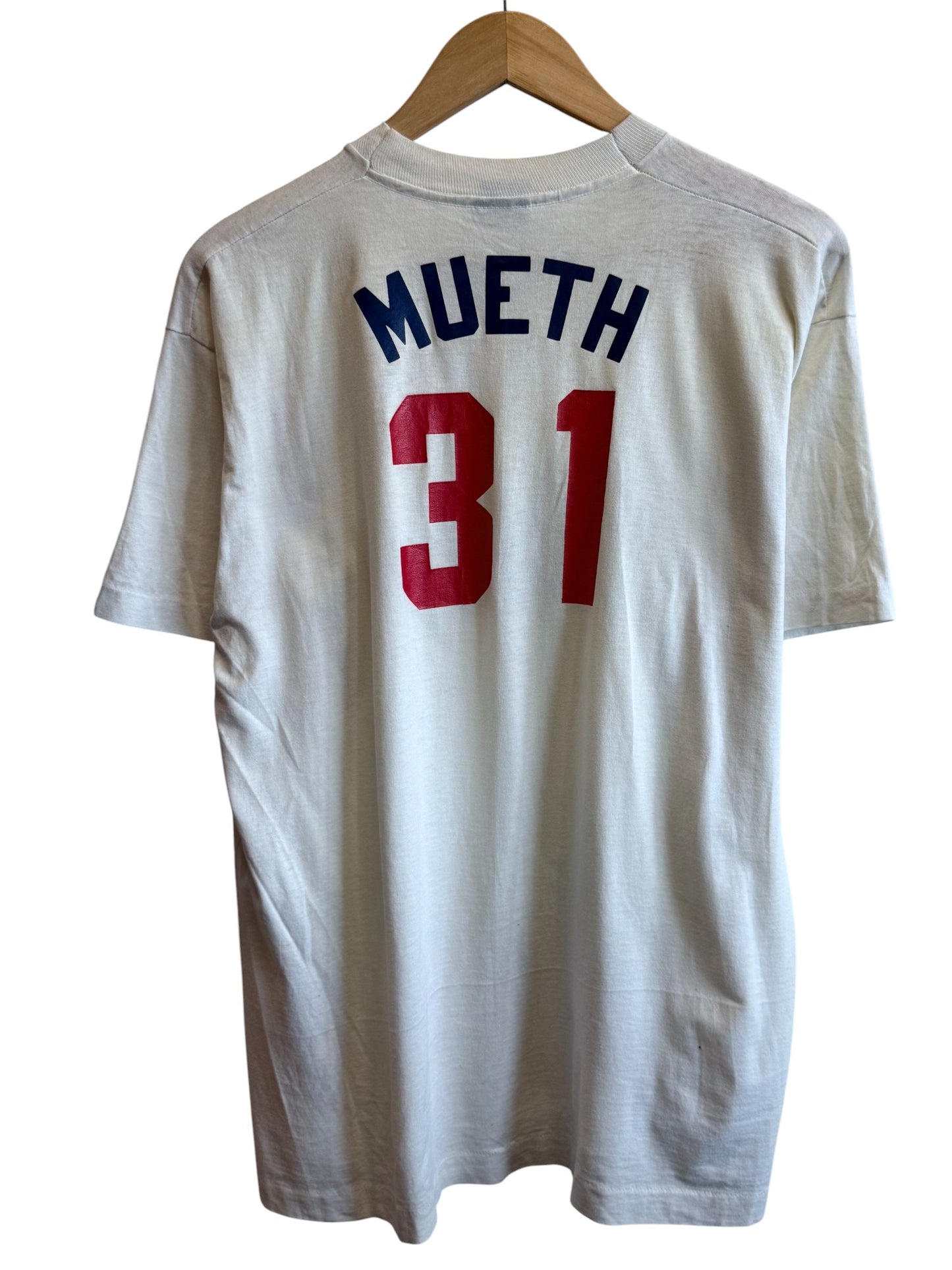 Vintage 90's Freeburg #31 Mueth Graphic Tee Size XL