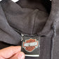 Vintage Harley Davidson Santa Fe New Mexico Faded Black Hoodie Size Large