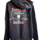 Vintage Harley Davidson Santa Fe New Mexico Faded Black Hoodie Size Large