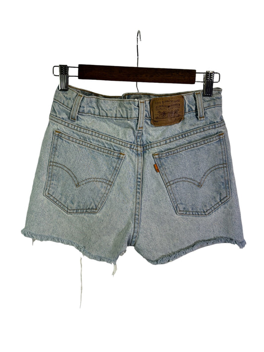 Vintage 90's Levi's Orange Tab 550 Cutoff Denim Shorts Size 27