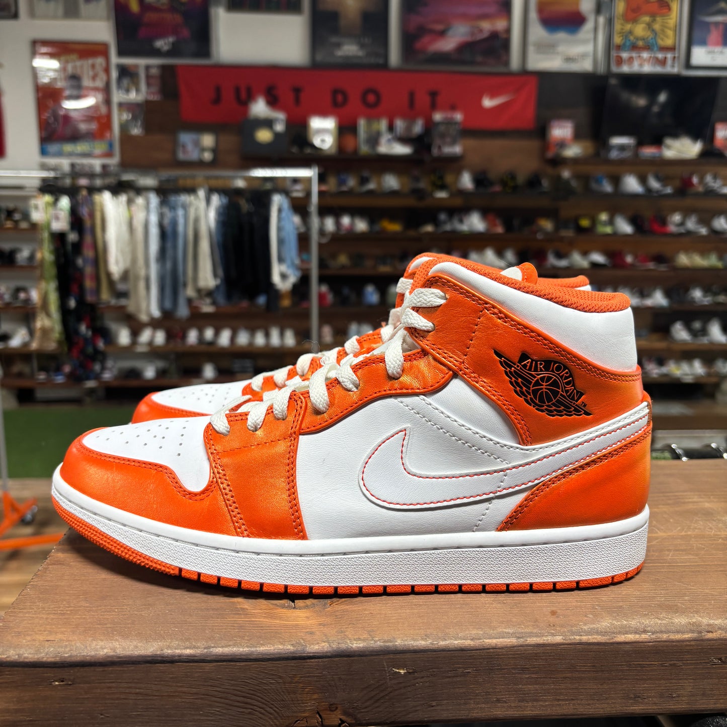 Jordan 1 Mid 'Metallic Orange' Size 10