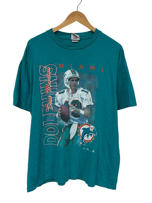 Vintage 90's Miami Dolphins Dan Marino NFL Graphic Tee Size XL